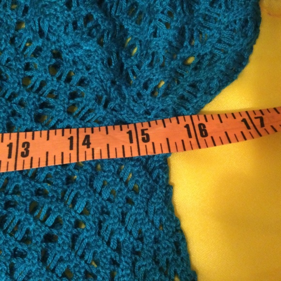 ‘Teal knitted short sleeve sweater by Faded Glory - Picture 4 of 8